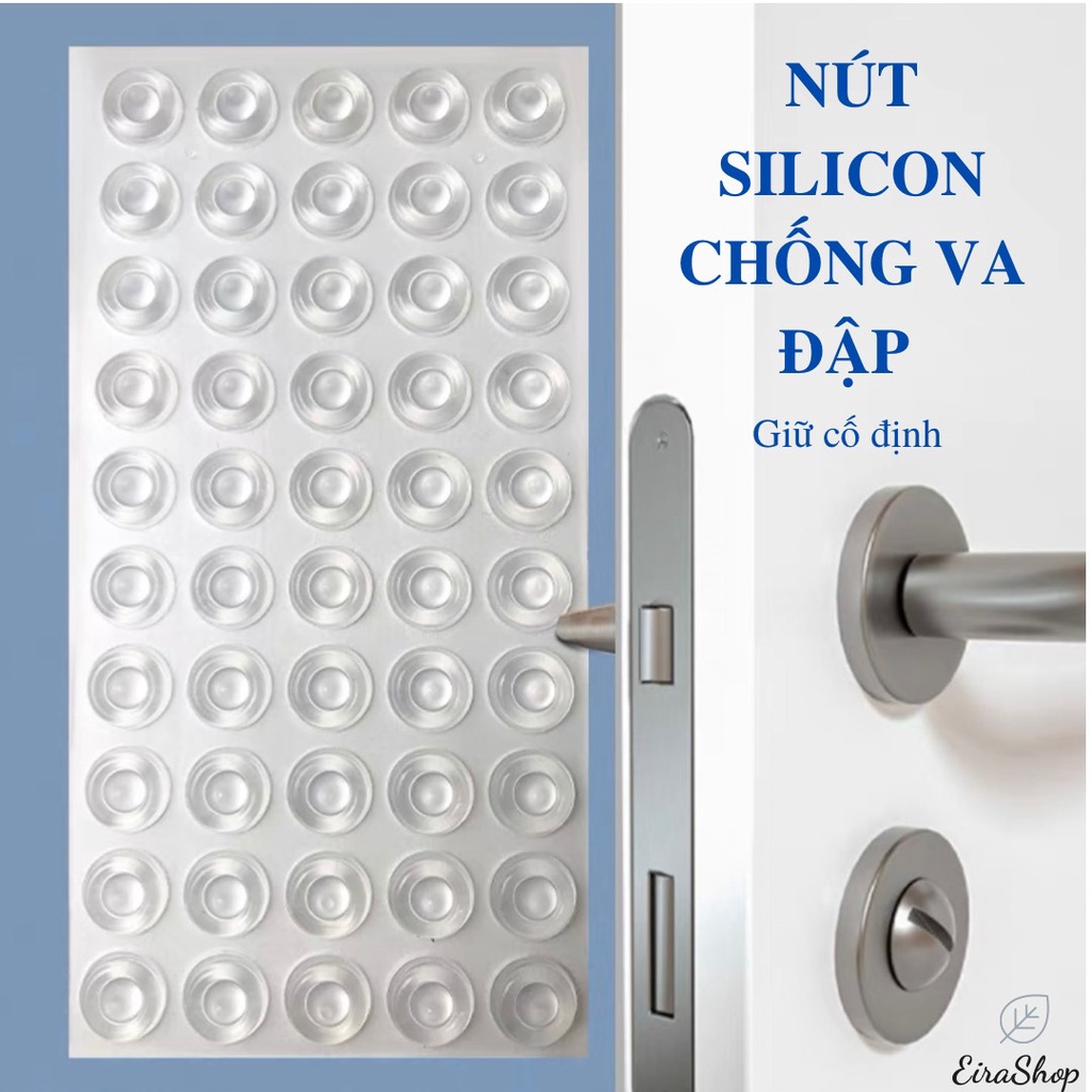 Set 25 nút silicon tự dán giúp chống va đập cạnh cửa tủ tiện dụng