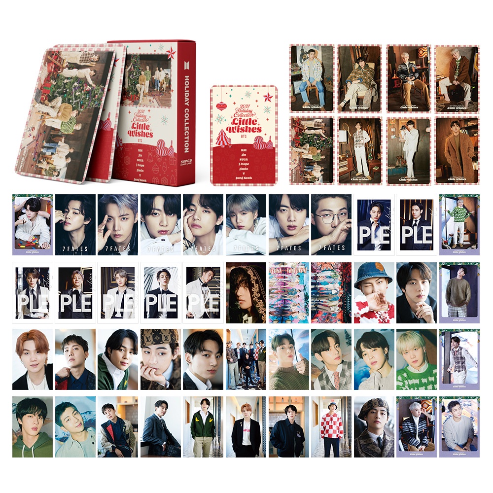 Hộp 54 Ảnh Thẻ LOMO Nhóm Nhạc BTS 2021 Hoildays