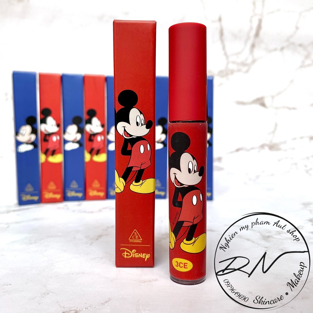 SON KEM TATTOO LIP TINT VÀ SON THỎI 3CE PHIÊN BẢN DISNEY MICKEY gom sale