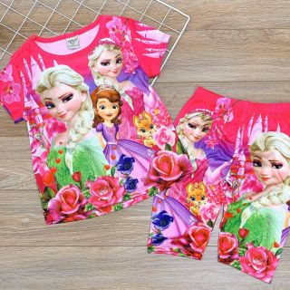 Set 3 bộ thun lạnh 3d cho bé gái 8/40 kg