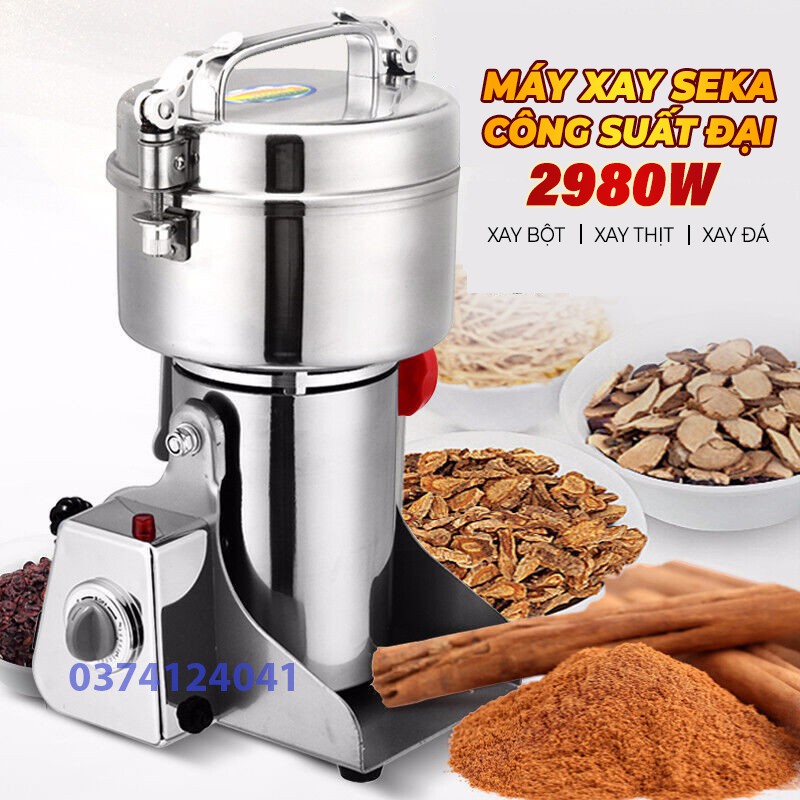 Máy Xay Đa Năng SEKA - Máy Xay Bột, Nghiền Xương - Inox 304 Cao Cấp - Công Suất 2980W - Máy Xay Seka