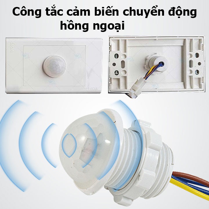 Bộ công tắc cảm biến chuyển động tự động bật tắt đèn khi có người qua