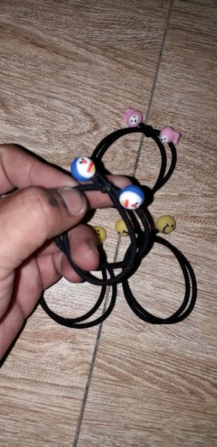 Set 4 dây cột tóc nhân vật hoạt hình bằng nhựa