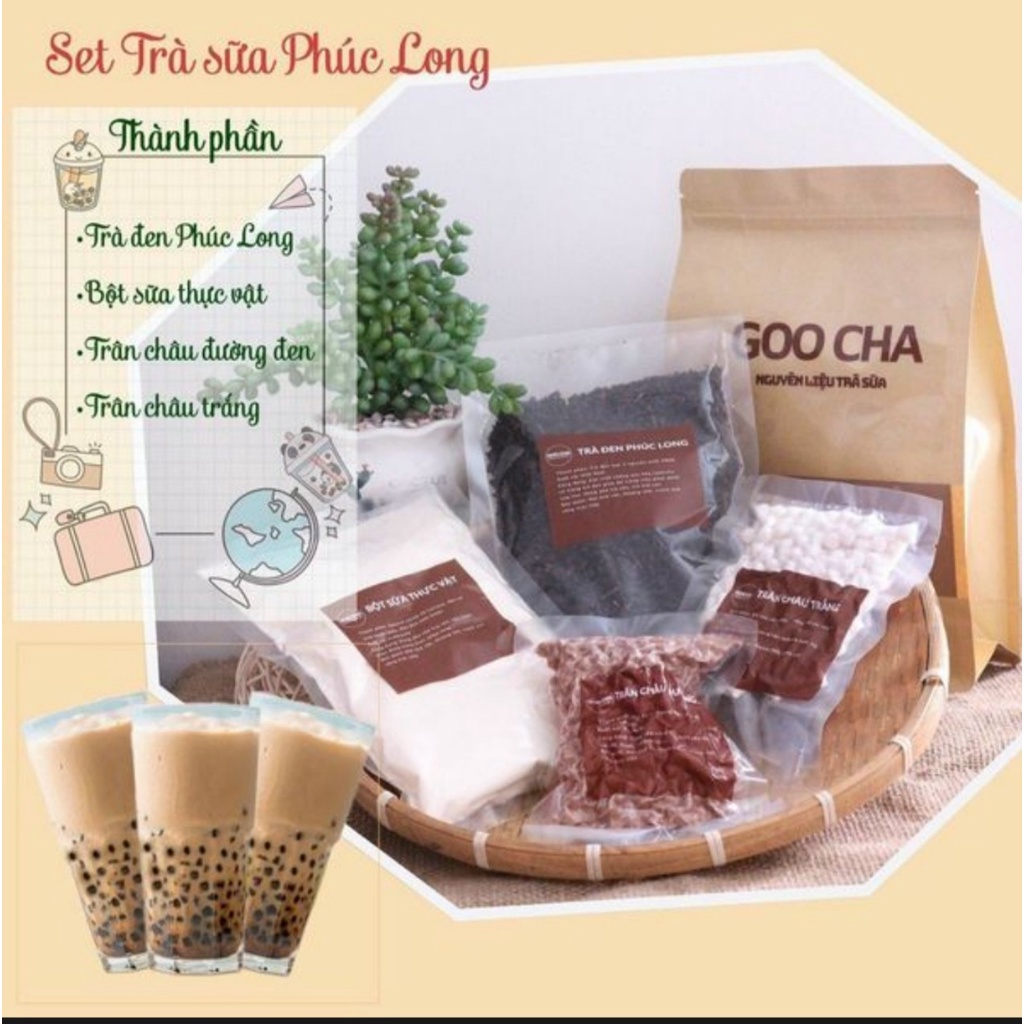 Set Nguyên Liệu Pha Trà Sữa Phúc Long, Thái Xanh, Thái Đỏ