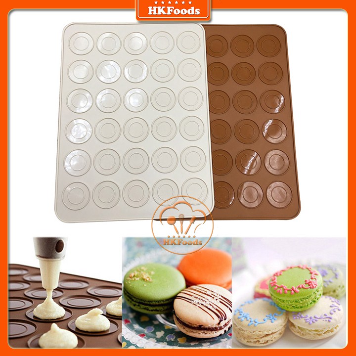 Tấm Lót Nướng Tạo Hình Bánh Macaron 30 Ô