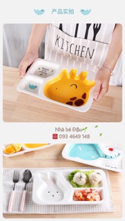 KHAY ĂN CƠM BẰNG SỨ ĂN DẶM CHO BÉ