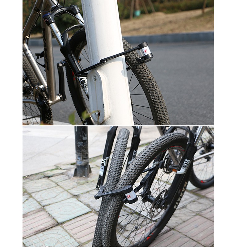 Ổ Khóa Xe Đạp Chống Trộm Bằng Hợp Kim Thép Có Thể Gập Lại Tiện Dụng