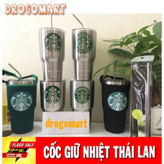 ( FREESHIP 99K ) Ly Giữ Nhiệt Thái Lan 900ml - Tặng Kèm Ống Hút Inox + Túi Giữ Nhiệt + Nắp Chống Tràn + Cọ Rửa