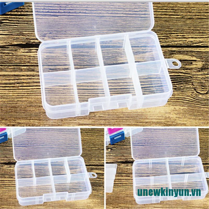 Unewkinyun.vn☀Bộ 2 Hộp Nhựa 8 Ngăn Đựng Trang Sức Có Thể Điều Chỉnh