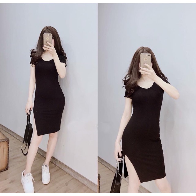 ĐẦM BODY CỔ TIM KIỂU DÁNG BASIC DỄ PHỐI ĐỒ ( kèm ảnh thật)