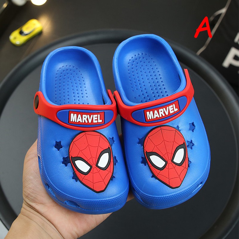 Giày Đục Lỗ Họa Tiết Nhân Vật Hoạt Hình Captain America / Spiderman / Mickey / Marvel Dễ Thương Cho Bé