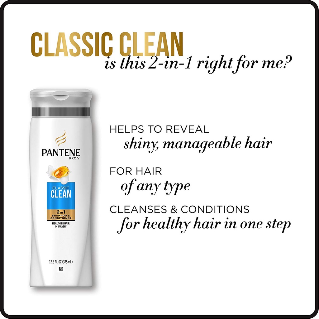 Dầu Gội &amp; Xả 2in1 Pantene Mỹ nhiều mùi hương 750ml