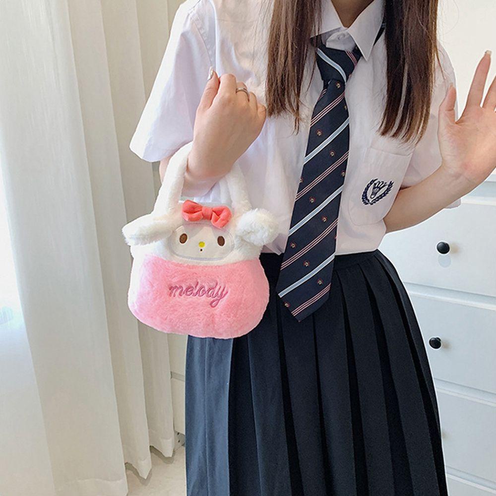 Túi Xách Mini Đựng Điện Thoại / Tiền Xu In Hoạt Hình Kuromi Dễ Thương Cho Bé Gái