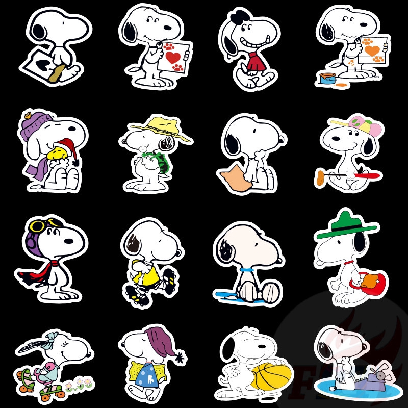 100Pcs/Set ❉ Snoopy Stickers ❉ Cartoon DIY Mixed Luggage Laptop Skateboard Decals Doodle Stickers