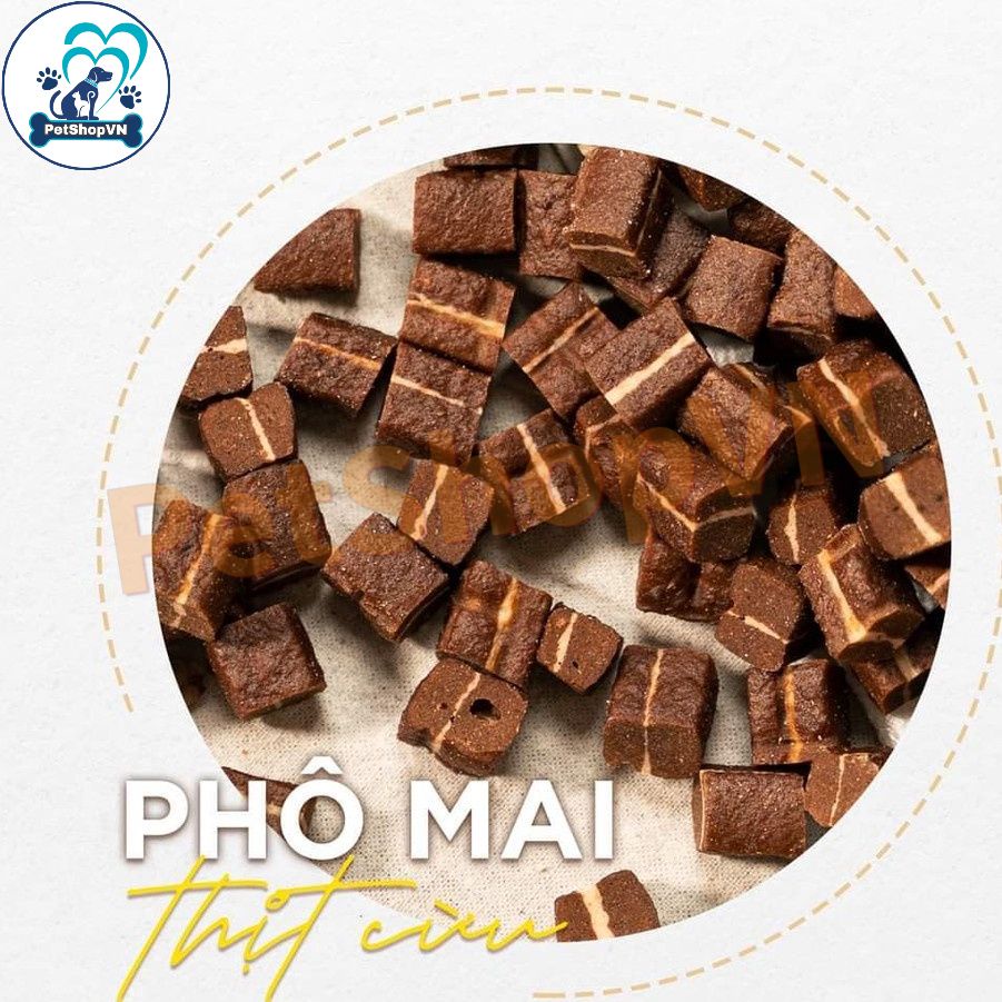 Bánh Thưởng Phô Mai Thịt Cừu Cho Chó BOWWOW Túi 100G