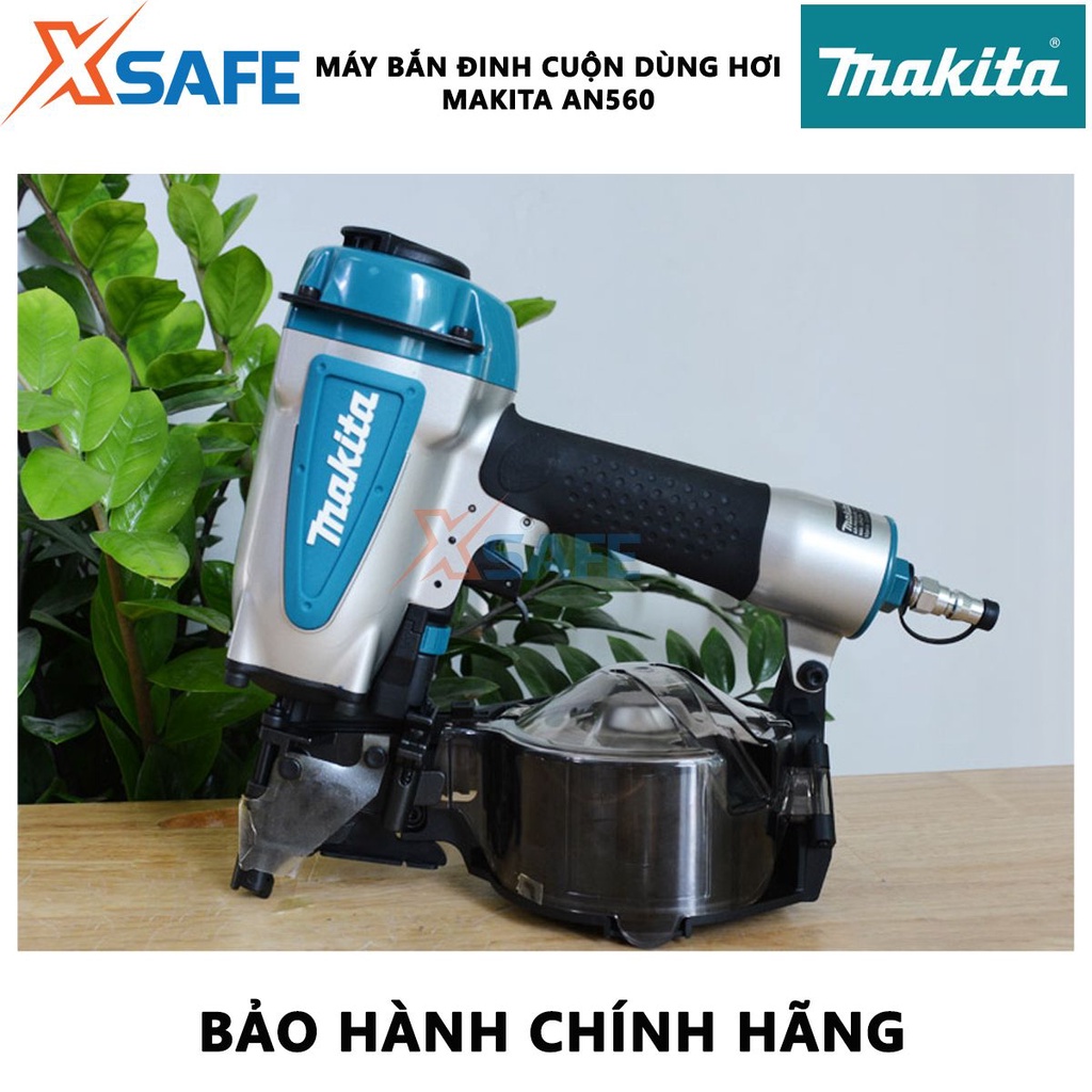 Máy bắn đinh MAKITA AN560 Súng bắn đinh cuộn pallet dùng hơi dung tích chứa tối đa 350-400pcs, hiệu suất cao - [XSAFE]