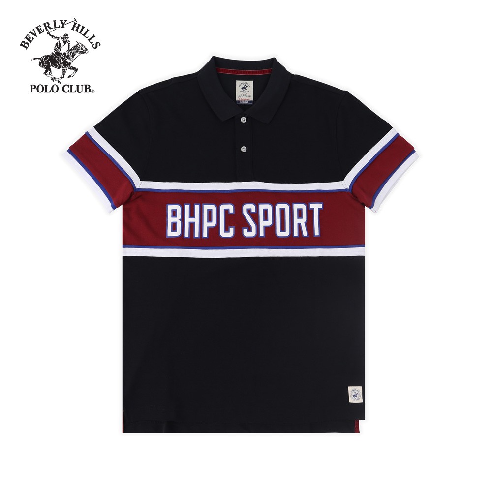 Beverly Hills Polo Club - Áo polo Ngắn tay Nam Regularfit Đen BK- BHPC PMRSS20TL099