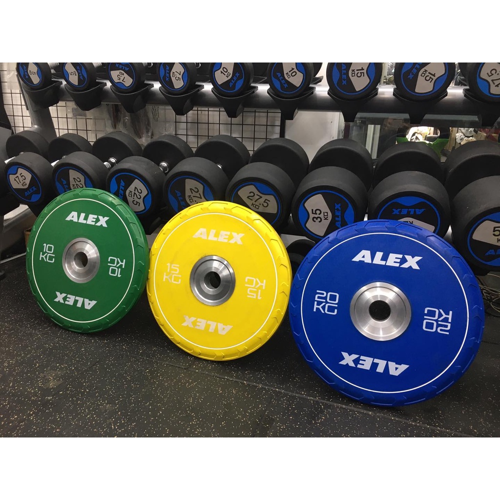 Tạ Đĩa Deadlift Colored Rubber Bumper Plate Alex