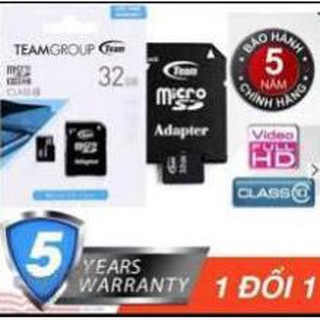 Thẻ Nhớ Micro SDHC Team Group Class10 32GB  Adapter
