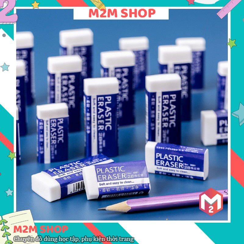 [Mã LIFEB04ALL giảm 10% tối đa 15K đơn 0Đ] Tẩy mềm 2B màu trắng sạch đẹp, plastic eraser