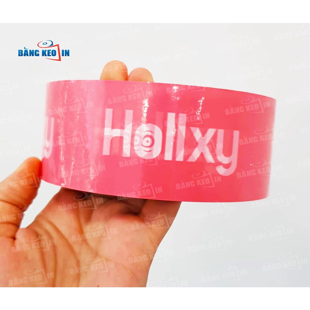Băng keo màu HỒNG in chữ, in logo dễ thương