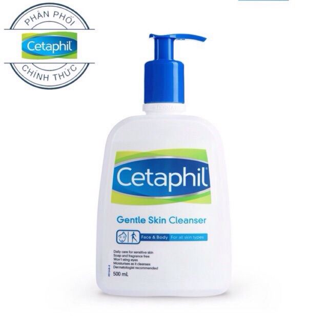 Sữa rửa mặt centaphil - làm sạch dịu nhẹ làn da, ngăn ngừa mụn (viện da liễu trung ương) lọ 100ml - 500ml