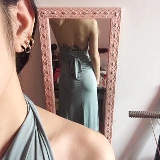 ORDER Đầm maxi ôm hở lưng sang chảnh