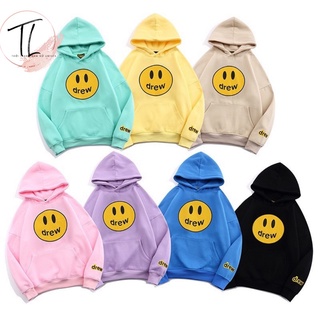 Áo Khoác Nỉ Hoodie DREW - Áo Unisex Thời Trang Nam Nữ form rộng, dày dặn hình mặt cười, mặc thoải mái, cá tính KNN26