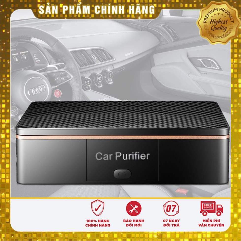 Máy Lọc Không Khí Smart Car Air Purifier Trên Xe Ôtô_Văn Phòng_Nhà Bếp_Phòng Khách_Phòng Ngủ (Màu Đen)