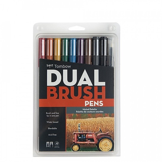 Bút lông màu Tombow dual brush pens set 10 cây ( mua set màu nào nhắn lại cho shop, nếu không giao random )