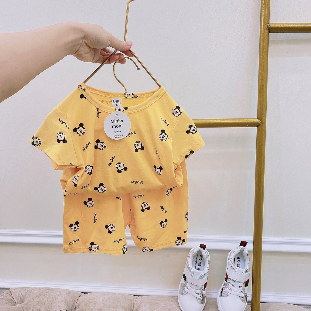 Bộ Cộc Tay Cho Bé Trai Bé Gái Xuất Xịn, Áo Thun Trẻ Em 1-5 tuổi Chất Cotton Kids One Shop 8-26kg BC2