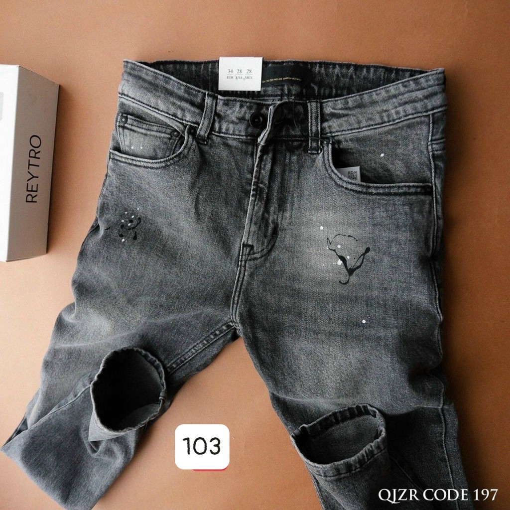 Quần Jean Nam Chất Bò 💝Freeship💝 Quần Rin Nam Cao Cấp Co Giãn 4 Chiều HU93 | BigBuy360 - bigbuy360.vn