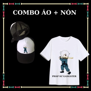 Combo áo + nón in hình pháp sư gangster cho bé trai, bé gái