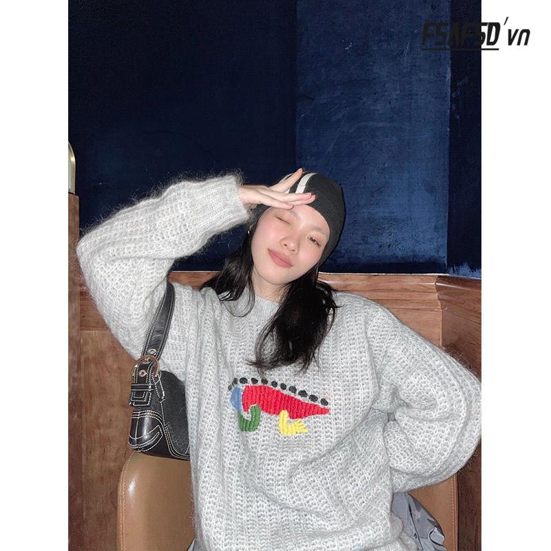 Áo Sweater Chui Đầu Thêu Họa Tiết Thời Trang Cho Nữ