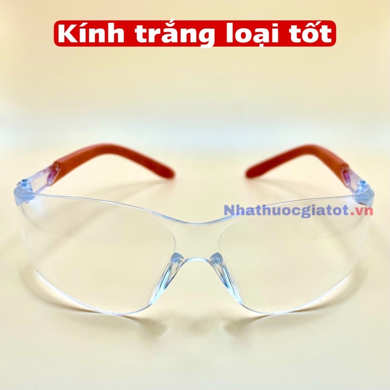 [KÍNH LOẠI TỐT] Kính Bảo Hộ Trắng Đi Đường Cho Trẻ Em (Từ 5 Tuổi Trở Lên) Và Người Lớn