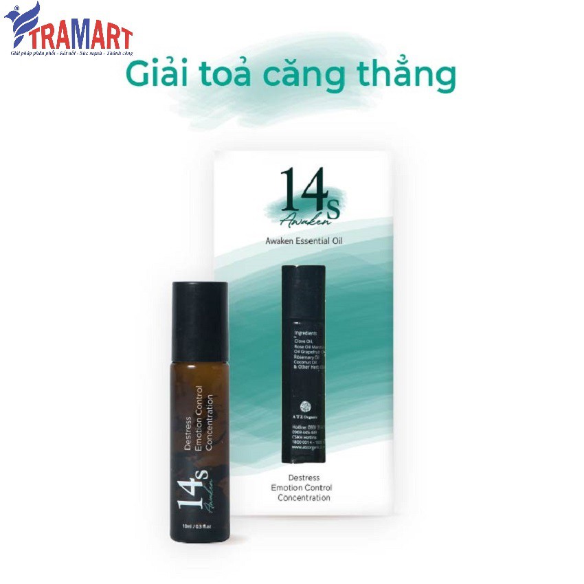 Tinh dầu lăn 2 trong 1 14S 14S2251 Awaken 10ml