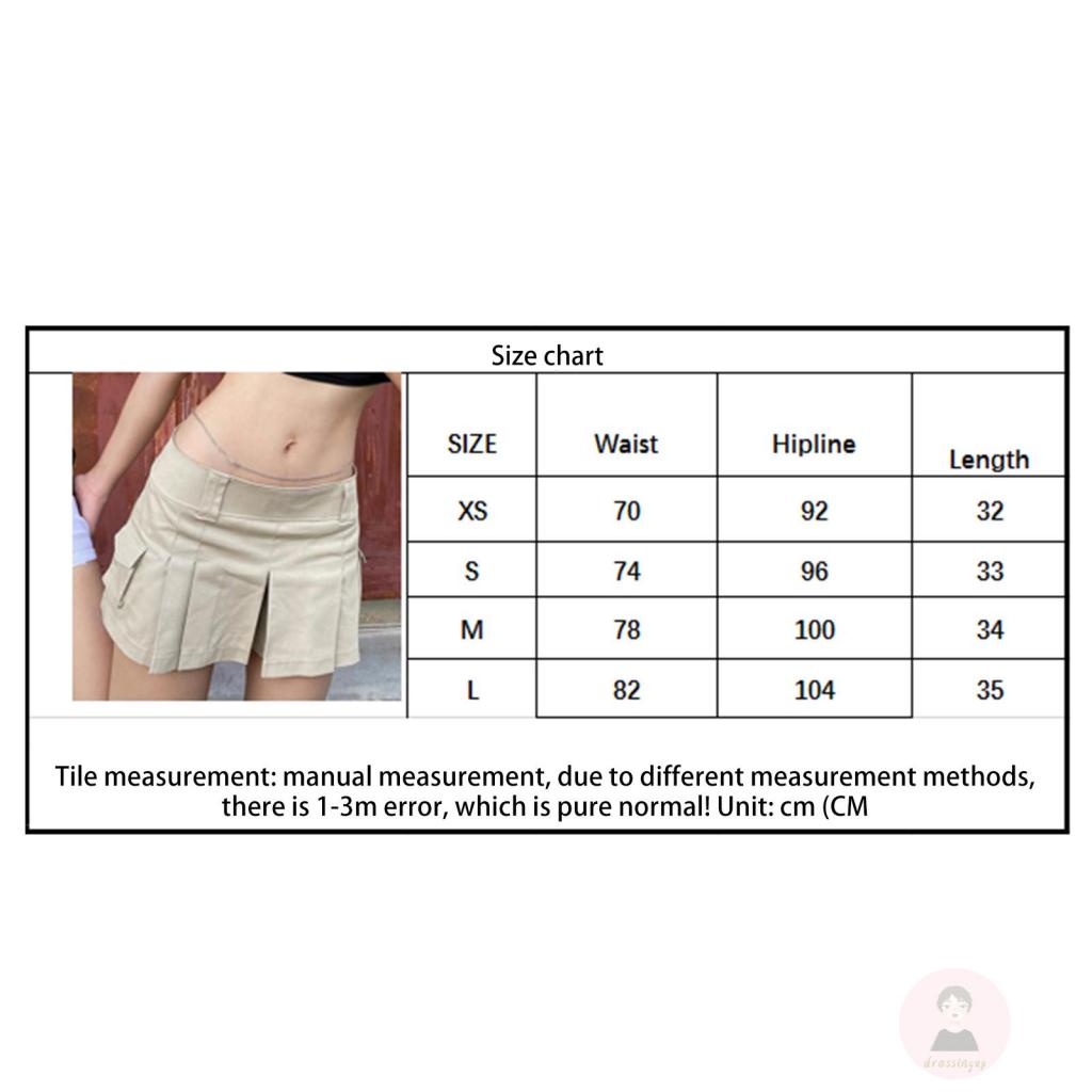 Chân Váy Ngắn Lưng Thấp Xếp Ly Màu Sắc Retro Thời Trang Mùa Hè Cho Nữ