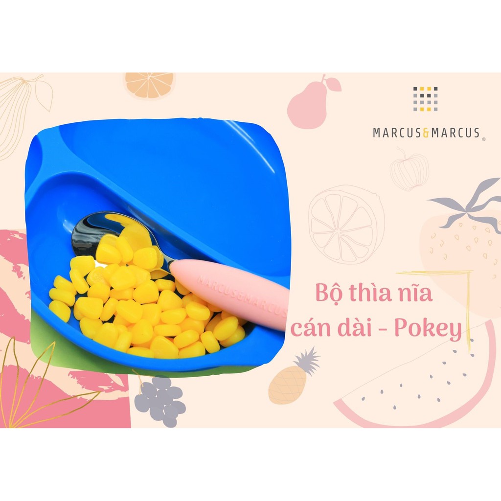 Bộ thìa nĩa ăn dặm cho bé Marcus &amp; Marcus, từ 3 tuổi - Pokey