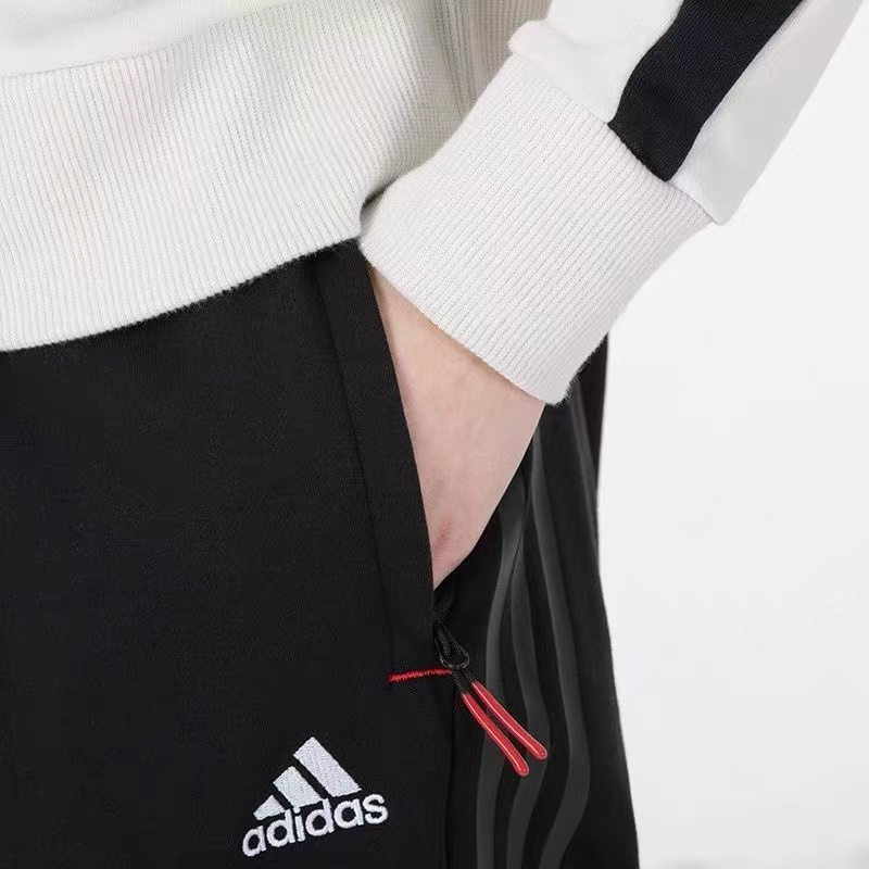 Quần Thể Thao Adidas Dệt Kim Co Giãn Thêu Logo Thời Trang Cho Cặp Đôi