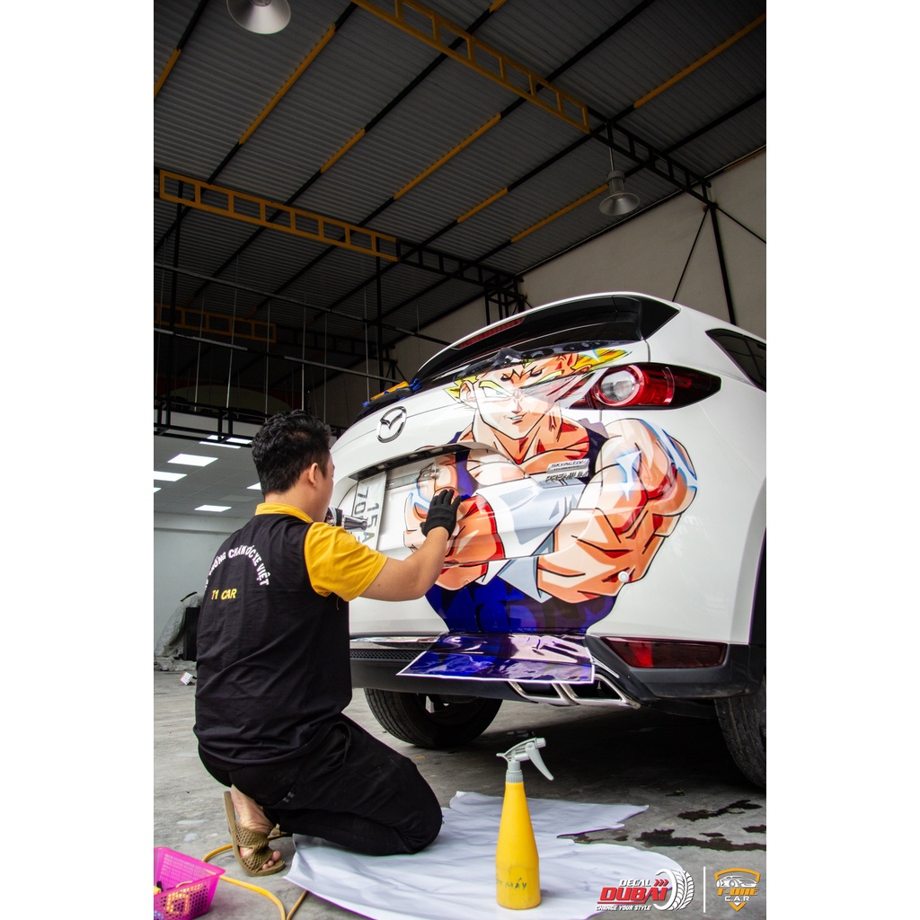 Dragon Ball - Decal Songoku dán Xe Ô Tô