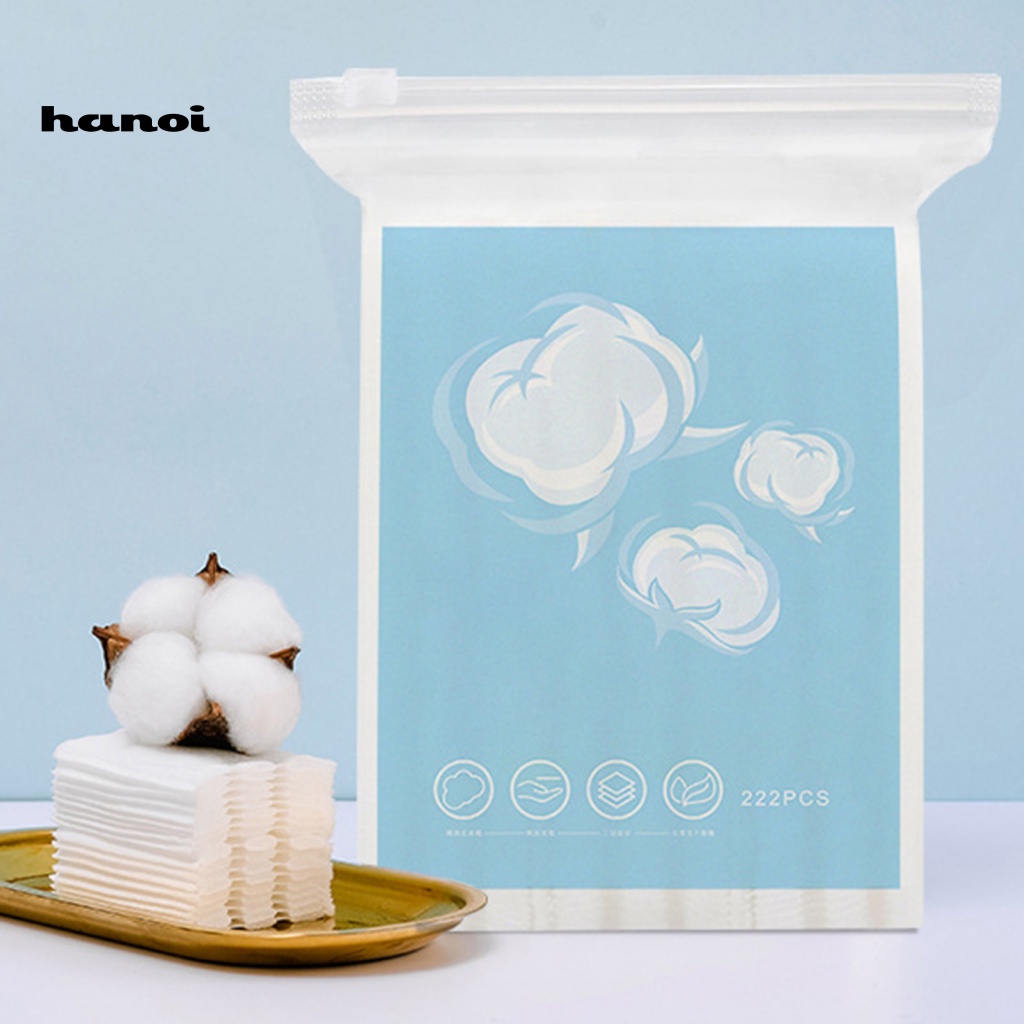 Set 222 Bông Tẩy Trang Cotton Lụa Mỏng Mềm Mại Không Thêm Phụ Kiện