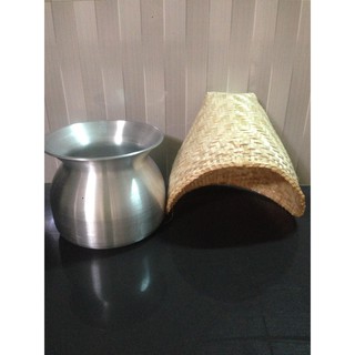 [Comboo Chõ hấp xôi Lào] 1 Nồi 2 vỉ tre 1 nắp tre