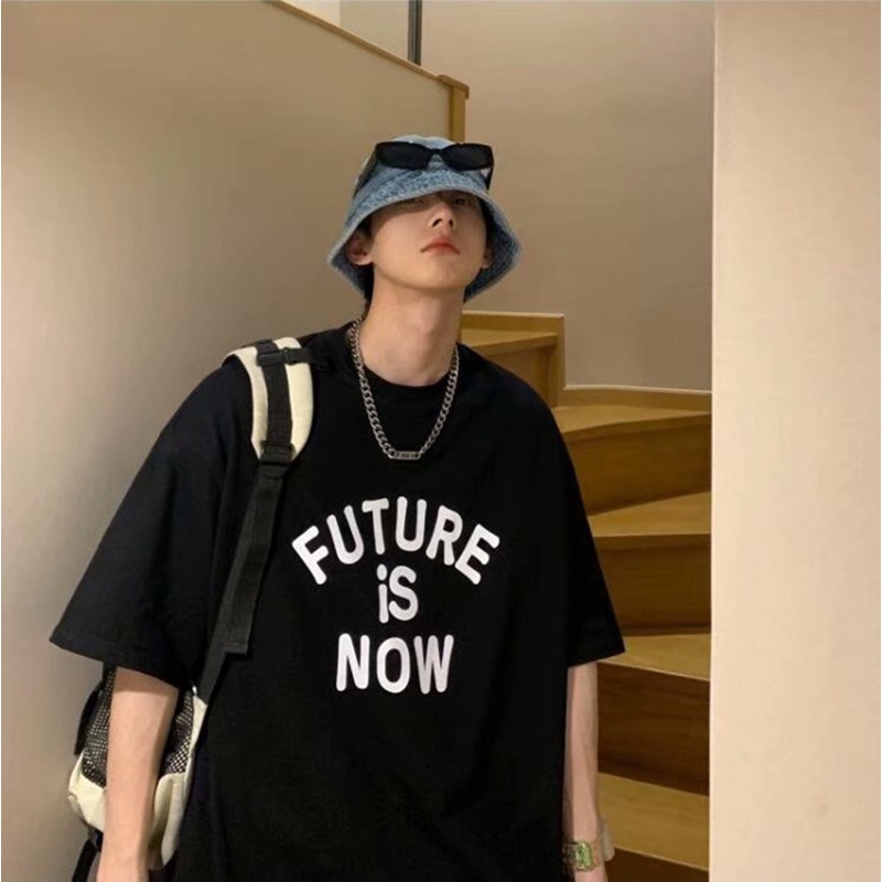 Áo phông tay lỡ unisex nam nữ thun form rộng teen cổ tròn oversize cotton FUTURE giá rẻ basic đen trắng tee SamMy96 Shop | BigBuy360 - bigbuy360.vn