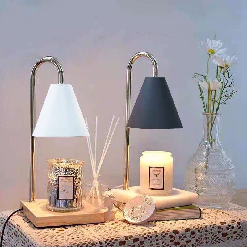 Đèn chụp đốt nến đế gỗ cho nhiều size nến