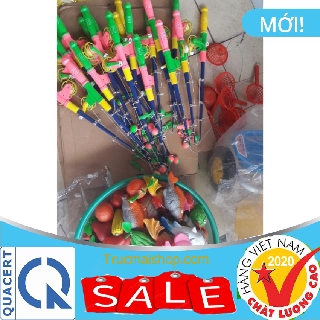 đồ chơi cho bé Combo 1 kg cá nhựa, 1 cần câu và 1 viên nam châm ✅ Hàng Việt Nam