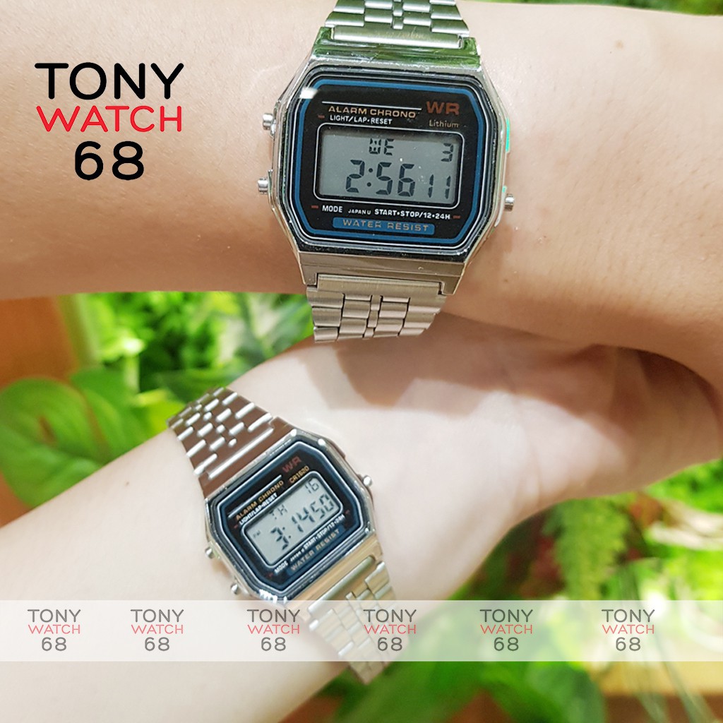 HÀNG CAO CẤP -  Đồng hồ điện tử đeo tay cặp đôi nam nữ WR A159 thể thao số led mặt vuông đẹp chính hãng cao cấp  - Hàng 