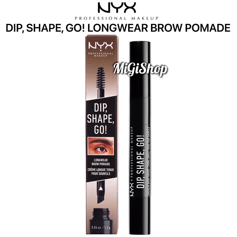 [Hàng Mỹ] Bút Kẻ Lông Mày Dạng Sáp Nyx Dip Shape Go Longwear Brow Pomade 1.2g