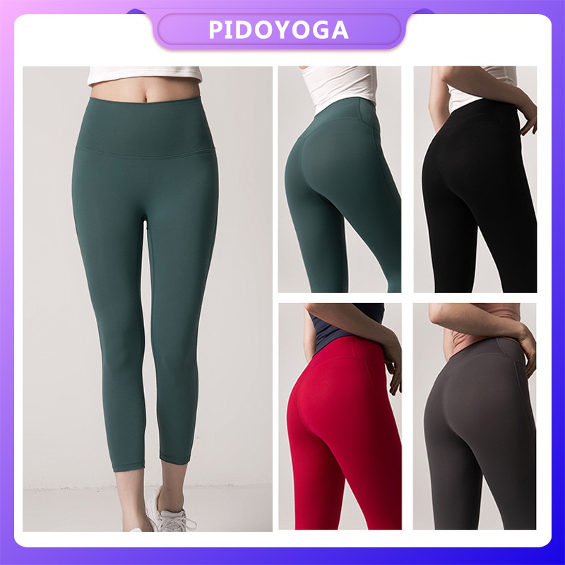 Quần legging màu trơn ôm dáng lưng cao thân thiện với da cho thể thao