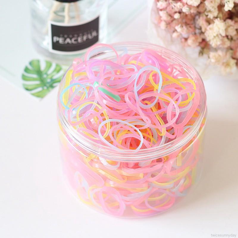 Set 500 dây thun cột tóc nhiều màu