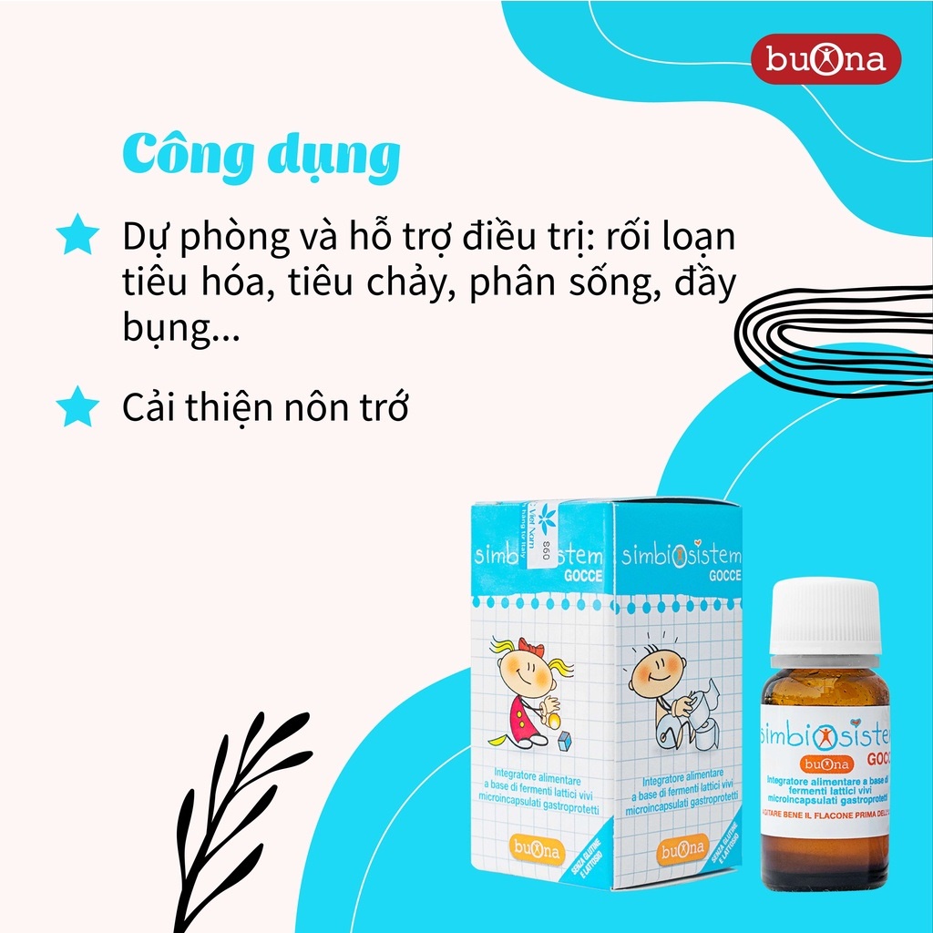 Combo Men Vi Sinh Buona Simbiosistem & Vitamin Tổng Hợp Buonavit Baby, Khỏe Tiêu Hóa, Tăng Hấp Thu, Phát Triển Toàn Diện